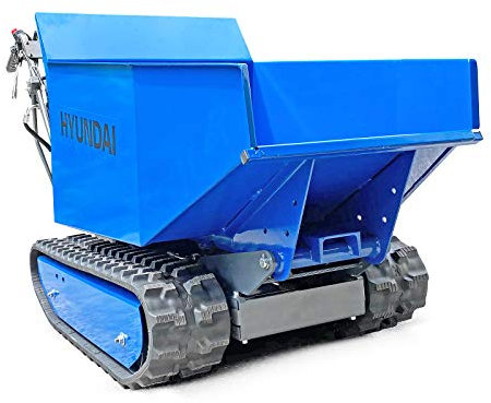 Hyundai 196cc Petrol 500kg Payload Tracked Mini Dumper/Power Barrow/Transporter, 3 Forward And One Reverse Gear, Hydraulic Tipping Mechanism, 3 Year Warranty