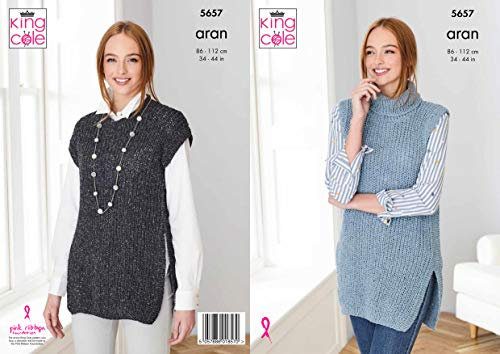 King Cole 5657 Ladies Tabards Aran Pattern