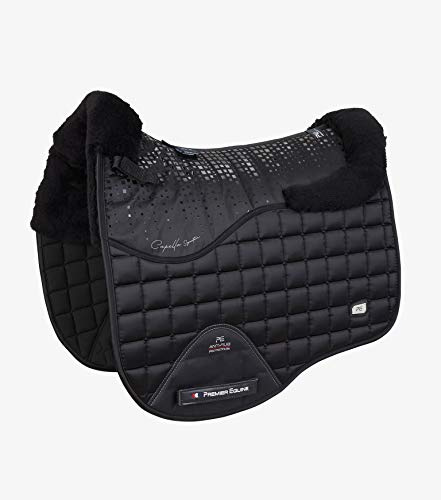 Premier Equine Capella Close Contact Merino Wool Dressage Square Full Black/Black Wool