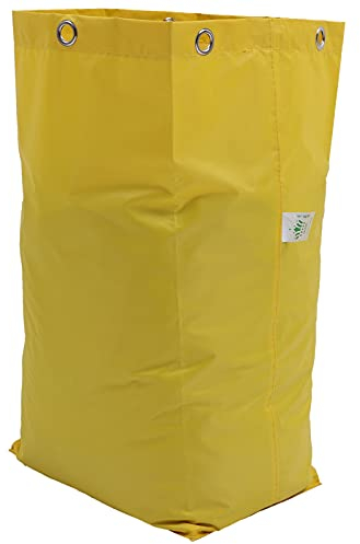 iplusmile Janitorial Cart Bag - Yellow, 69x40x28cm - Canvas - 1 Count - Unscented - 300g - Durable - Commercial & Office Waste