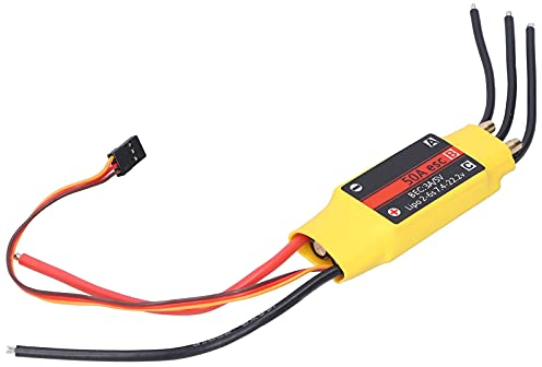 RiToEasysports RC Boat ESC, 50A Contrôleur de Vitesse sans Balai 2 Voies pour Modèle de Bateau RC Sortie 5V2A Fonctionnement Haute Efficacité Accessoires de Maquette de Bateau