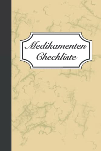 Medikamenten Checkliste - undatiert: Medizin einnehmen, merken und dokumentieren, Retro-Design