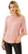 Femme Chemisier Moderne à Sequin Blouse Sexy 3/4 Manches Léger Col Rond Confortable été Pull on Chic S Rose Or