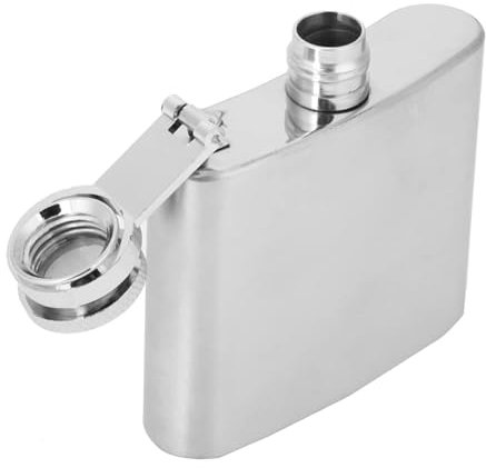 Petaca de acero inoxidable para hombres, petacas para licor con embudo, petaca de cadera, botella de Alcohol portátil, petaca de whisky, petaca de bolsillo para acampar(L)