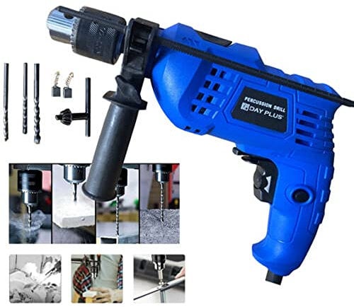 Electric Hammer Drill,Professional Rotary Hammer,2 in 1 Corded Impact Driver for Home and Garden Hammer Drill,850W 3000 RPM Variable Speed & 2M Cable,360°Rotating Handle Drill Driver