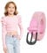 WHIPPY Geflochtener Kinder Gürtel für Jungen Mädchen Elastischer Stoffgürtel Gewebte Stretch Gürtel für Teenager Junioren,Rosa,65cm
