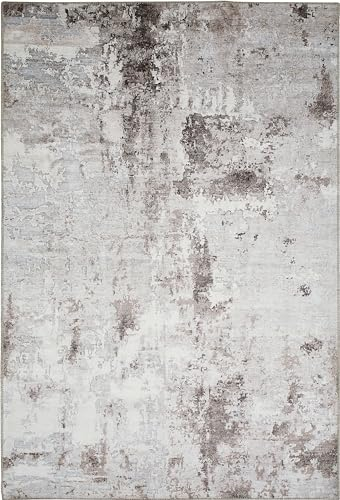 -LUXOR- living Lago | Waschbarer In- und Outdoor Teppich | Modernes Design, Pflegeleicht, Flexibel Einsetzbar, Haustierfreundlich | 160 x 230 cm Anthrazit-Grau