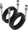NUOSIYA 6M XLR Cable, 2 Pack 20ft Metal Spring SR Design Balanced Microphone XLR Male to Female Extension Cable for Studio Recorder, Mic, Mixer, Speaker System, Phantom Power