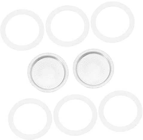 KICHOUSE 8 Pezzi Di Ricambio Per Filtro Per Caffè in Acciaio Inossidabile in Silicone Per Caffettiera
