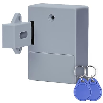 Tiardey Unsichtbares Schrankschloss, RFID-Schließset, IC-Kartensensor, DIY, digital, ohne perforiertes Loch für Schließfächer, Schubladen usw