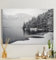 MyMaxxi - Premium Leinwandbild auf Keilrahmen See im Winter Wandbild Design Wand Dekoration, Foto schwarz weiß Leinwand - Winterlandschaft, Groesse_leinwand:70x100 cm