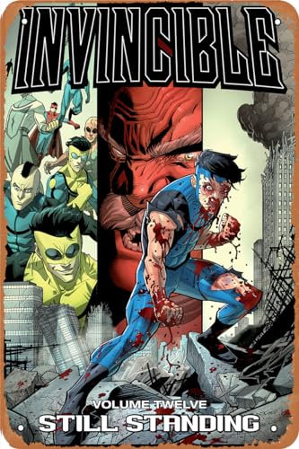 Invincible Volume 12 Still Standing Poster Blechschild Retro Metallschild Vintage Wanddekoration 30,5 x 20,3 cm