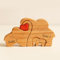 Personalisiertes Holz Kunst Puzzle der Elefantenfamilie, Benutzerdefinierte Holzelefanten Schnitzereien Familie Puzzle Geschenk, Desktop Ornament Home Tischdekoration für Familie Andenken Geschenke