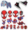 Sylbx 16 Stück Aufnäher Zum Aufbügeln, Spider Patches für Kinder, Gestickter Aufnäher für Textilien, Jacken, Rucksäcke, Jeans