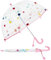 Regenschirm Kinderschirm Stockschirm, Windsicher Robustheit Regen Regenschirm Transparent, Kinderregenschirm Durchsichtig Junge Mädchen, Kuppel-Blasenschirm Durchmesser=70cm (Rosa Polka Dots)