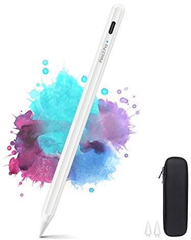 Tymyp Stylet pour iPad avec rejet de la Paume, Reject de Paume, Stylo iPad avec étui Porte-Stylo, Compatible avec iPad Pro (11 /12.9), iPad Mini 5, iPad Air 3/4, iPad 6/7/8