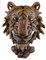 Kremers Schatzkiste Dekofigur Löwenkopf - modern 40cm aus Polyresin Figur Deko Skulptur Statue Tierfigur Tiger Afrika Lion