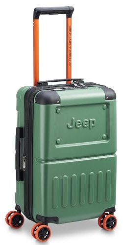 DELSEY Jeep - JH002B - Valise Cabine Rigide 55 cm x 35 cm x 23 cm - 35 L - Vert Orme