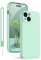 KPPIT for iPhone 15 Case Silicone,Shockproof Cover with Microfiber Lining 6.1 inch,Silky-Soft Touch Full-Body Protective iPhone 15 Phone Case(Light Green)