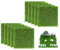 Hitopin 10 Pezzi Tappetino in Erba Artificiale,Prato da Giardino Realistico,Sintetico Simulazione Prato,Tappeto di Erba Artificiale,per giardino Giardino in Miniatura Erba Decorazione(15x15CM)