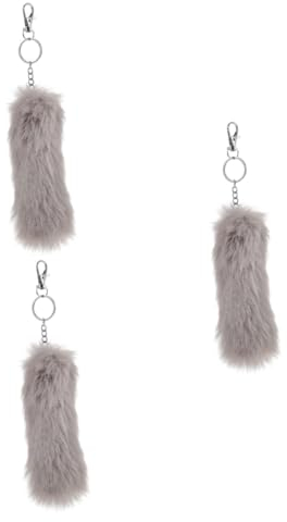 BESTYASH 3st Schlüsselanhänger Fuchs-plüsch-schlüsselanhänger Schlüsselanhänger Mit Tierschwanz Fuchs-partygeschenk Flauschiger Schlüsselanhänger Fuchs-taschenanhänger Polyester