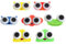 MYSUNBAR Presbyopische Linse, 7 STÜCKE Süßer Cartoon 3D Große Augen Kontaktlinsen Box Case Eule Frosch Tierform Kontaktlinsenbehälter