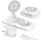 3 in 1 Charging Station for Apple Multiple Devices, ADADPU-Foldable Travel Wireless Charger 20W for iPhone 16 15 14 13 12 Pro Max Plus and Apple Watch Series Airpods (White)