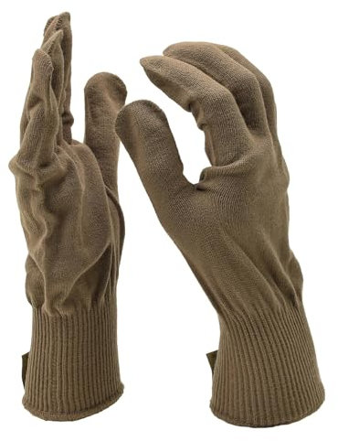 Original US Military Handschuhe gestrickte Fäustlinge Einsätze Liner Wärmer braun, braun, XL