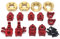 YONMFRDS RC Autoteile Für MJX H8H Für Yikong YK4082 YK4083 Für Absima CR1.8 Für Yucatan 1/8 Metallportal Achsgetriebegehäuse Messinggewicht RC Auto Upgrade Teile(Red)