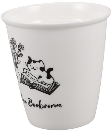 DINHEAROM Funny Cat Coffee Mug Ceramic Cat Teacup Spoon for Daily Use Party Office