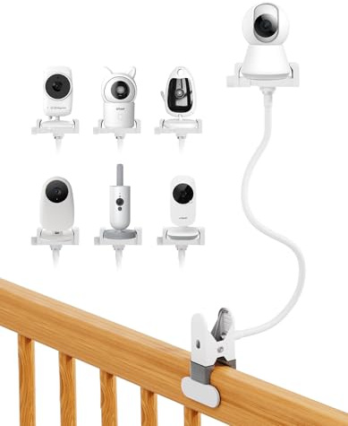 Soporte Universal para Monitor de Bebé GHB Camara,Philips Avent/Momcozy/ieGeek BOIFUN/GHB/Hellobaby,Soporte Flexible para Cámara de Bebé con Rosca 1/4,Compatible con la mayoría de vigilabebés