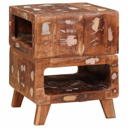 vidaXL Side Table - A practical little piece for your living room or bedroom. It has rustic charm and creates additional storage space for your home.
