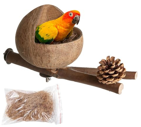 Vogelnest aus Kokosnuss – Parrot Coco House | Nistkasten für
