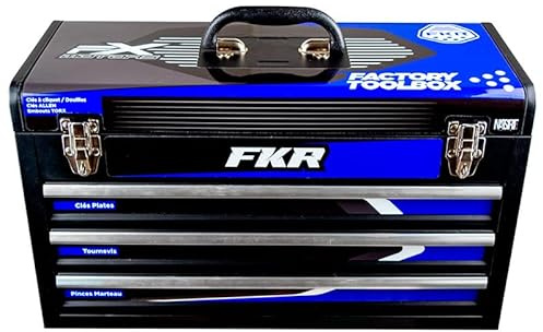 Caisse à Outils Complète Factory Bleu FX Motors – Idée Cadeau Moto & Motocross – Coffret Outillage 187 Pièces – Tiroirs + Rangement – Atelier, Garage, Paddock