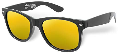 Lakeland Active Keswick Classic Polarized Sunglasses - Black/Amber Gold Mirror