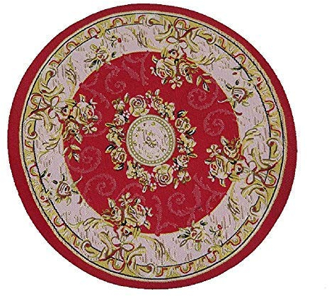 Melody Jane Puppenhaus Rot Beige Runde Teppich Miniatur Rund Türkische Gewebt Teppich