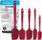 DI ORO® - Lot de spatules en silicone - Cuillère et spatules maryses silicones résistantes à 315 ºC - Design sans coutures - Silicone professionnel antiadhésif avec âme en acier inoxydable