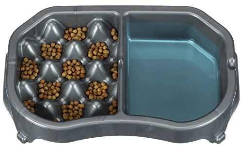 Neater Pet Brands Neater Slow Feeder Dog Bowls, Slows Down Fast Eating to Prevent Vomiting, Overeating, & Bloat, Dog Slow Feeder Bowl with Wide, Non-Slip Base, Holds 2.5 Cups Food and 8.5 Cups Water