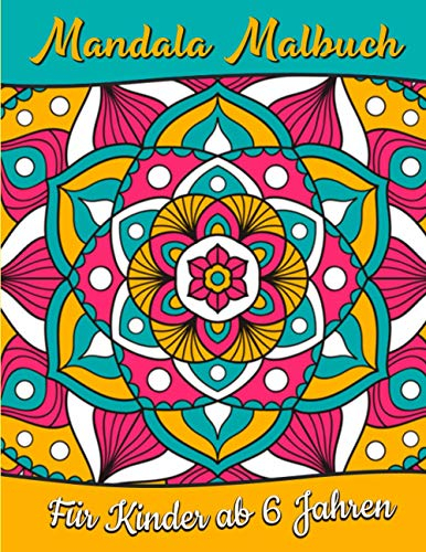 Mandala Malbuch für Kinder ab 6 Jahren: 50 einfache dicke Linie Mandala Malvorlagen. Weißes Muster auf einem schwarzen Hintergrund für Erwachsene und Kinder