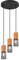 Trio Leuchten Pendelleuchte Tosh 304330332, Metall Schwarz matt, Holz, exkl. 3x E27