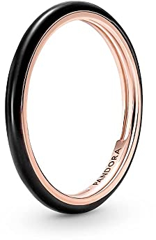 PANDORA ME ROSE Ring Emaille Schwarz silber 14k rosèvergoldet 189655C01 PANDORA ME ROSE Ring Emaille Schwarz silber 14k rosèvergoldet 189655C01-48