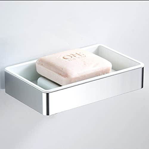 PIGPIGFLY Jabonera, Jaboneras baño Adhesiva, Aluminio y Plástico ABS,Jabonera Escurridora para el Balcón de la Cocina del Baño,Jabonera Sin Taladro,Jabonera Ducha