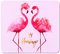 AOKSUNOVA Petit Tapis de Souris, Motif Flamant Rose, 18 x 16 cm