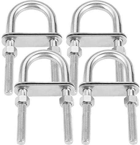 Boulons en Forme de U en Acier Inoxydable 304 Avec Écrous, M12*150mm Rondelles et Plaques pour Remorque de Bateau