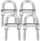 4 pernos en forma de U, M5 M6 M8 M10 M12 304 de acero inoxidable redondos en U con tuercas y placas para remolque de barco