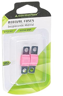 myshopx Midi Streifensicherung 2 Stück 125A Midival Sicherungen Hochstromsicherung Schraubsicherung KfZ