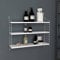 [en.casa] Modulares Wandregal Strängnäs Metallregal Weiß Hängeregal mit 3 Regalböden Badregal Küchenwandregal Wandablage Wohnzimmer