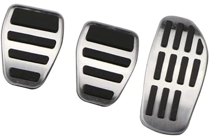 LFOTPP Kompatibel mit Nissa-n Qashqai J11 / Qashqai J12 / X-Trail T32 [Schaltgetriebe] Pedale Abdeckung, Aluminiumlegierung Anti-Rutsch Gaspedal Bremspedal Pedalkappen Zubehör