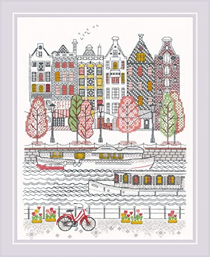 Riolis Counted Cross Stitch Kit 9.5X11.75-City On Water (14 Count)