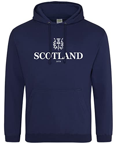 Scotland Herren Rugby-Kapuzenpullover, Schottische Distel, Nations Supporter, navy, XXL